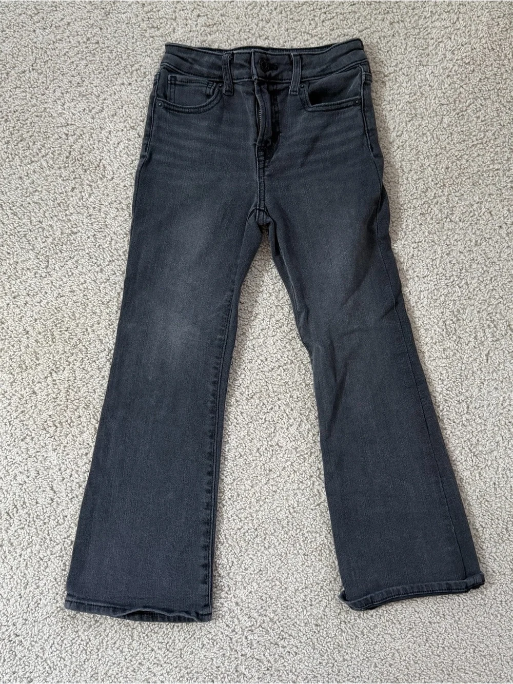 GAP Kids Dark Gray/black flare jeans size 6 girls